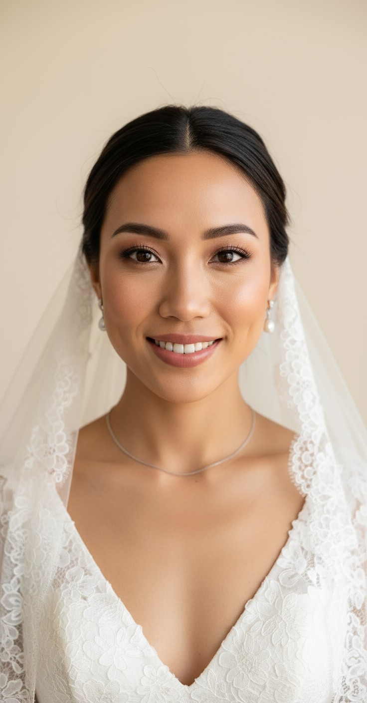 After Updo With A Veil